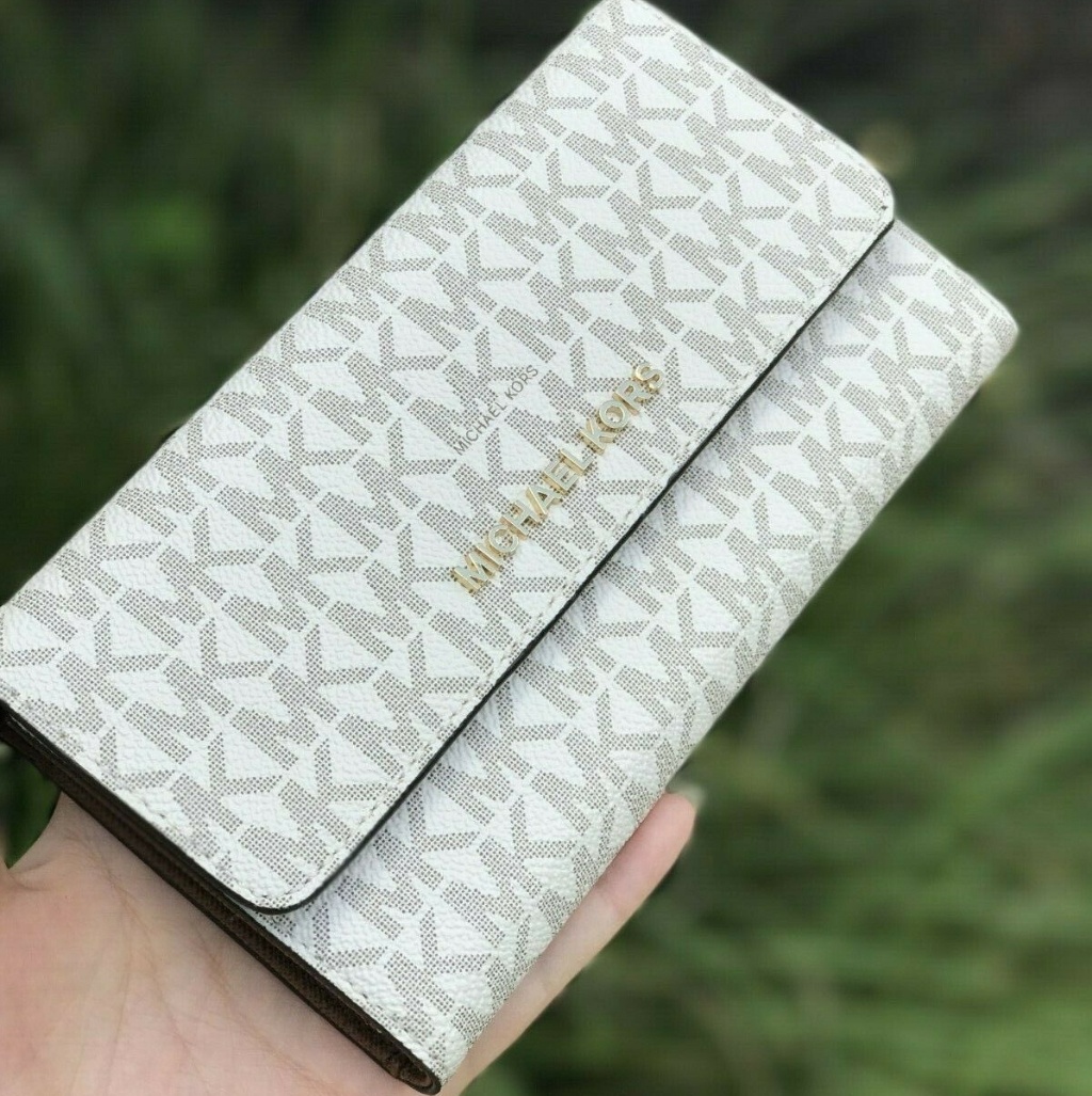 Michael Kors Jet Set Lg Trifold Signature Wallet